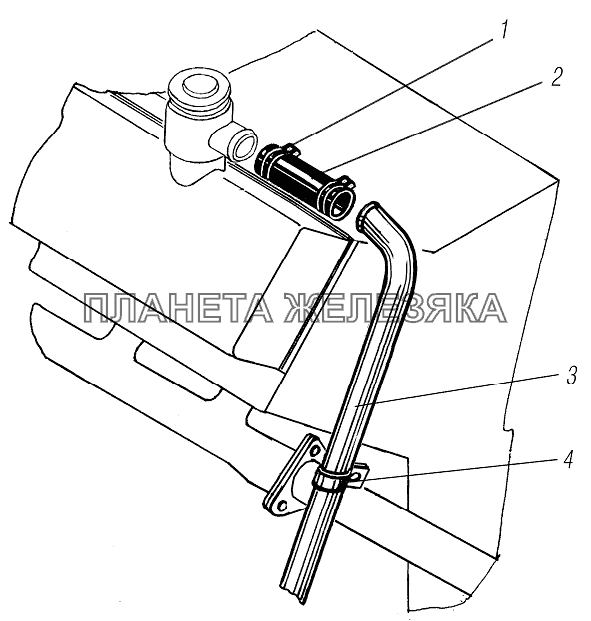 Вентиляция картера УРАЛ-4320-0971-58