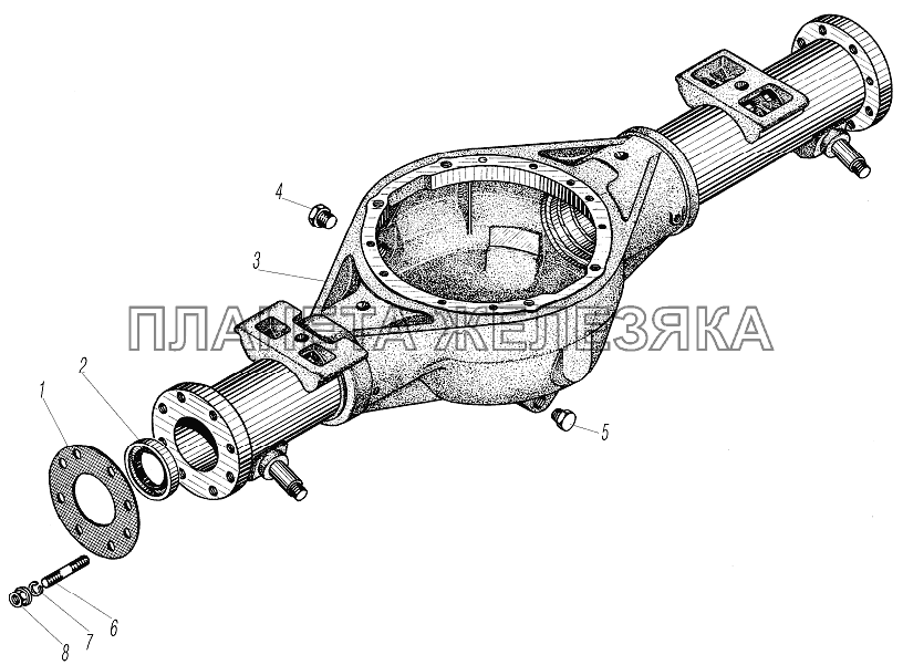 Картер переднего моста УРАЛ-4320-1151-59