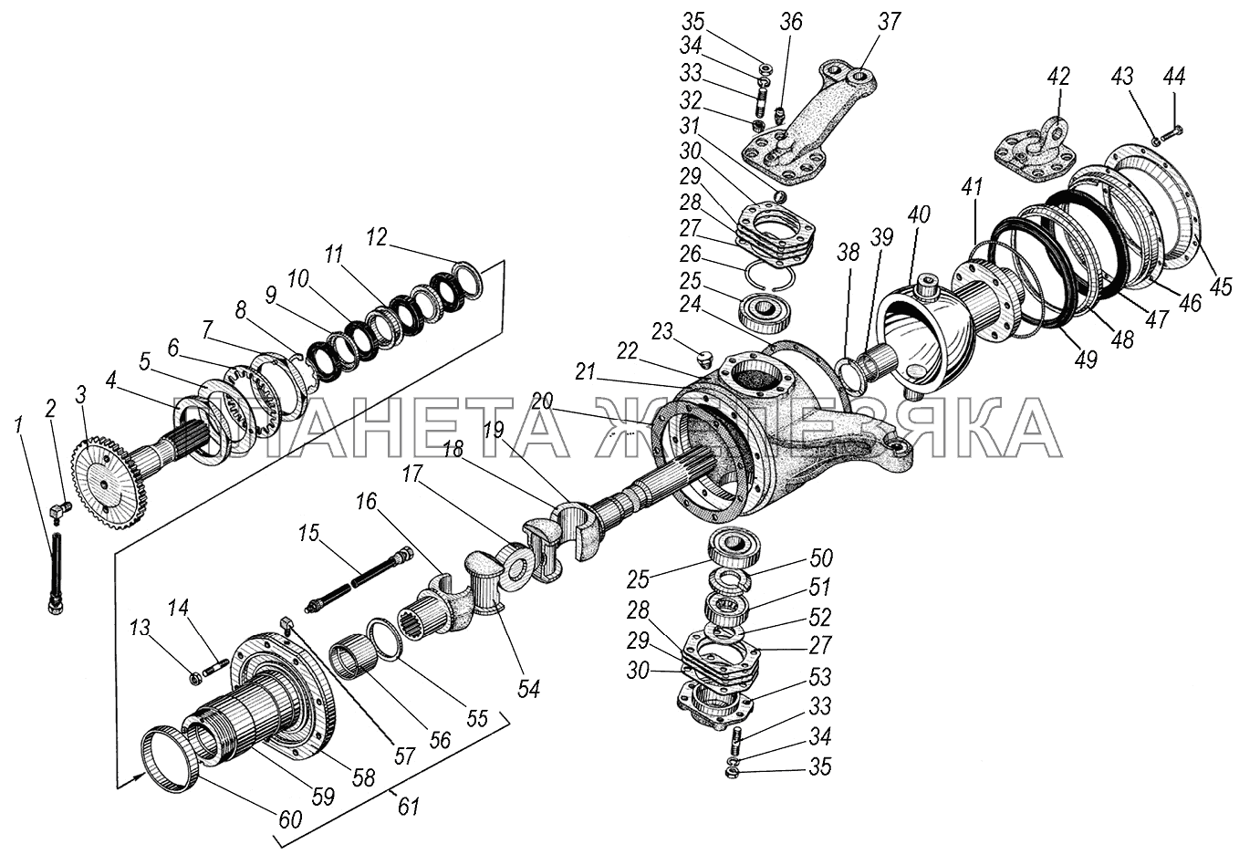 Передний мост УРАЛ-4320-1151-59