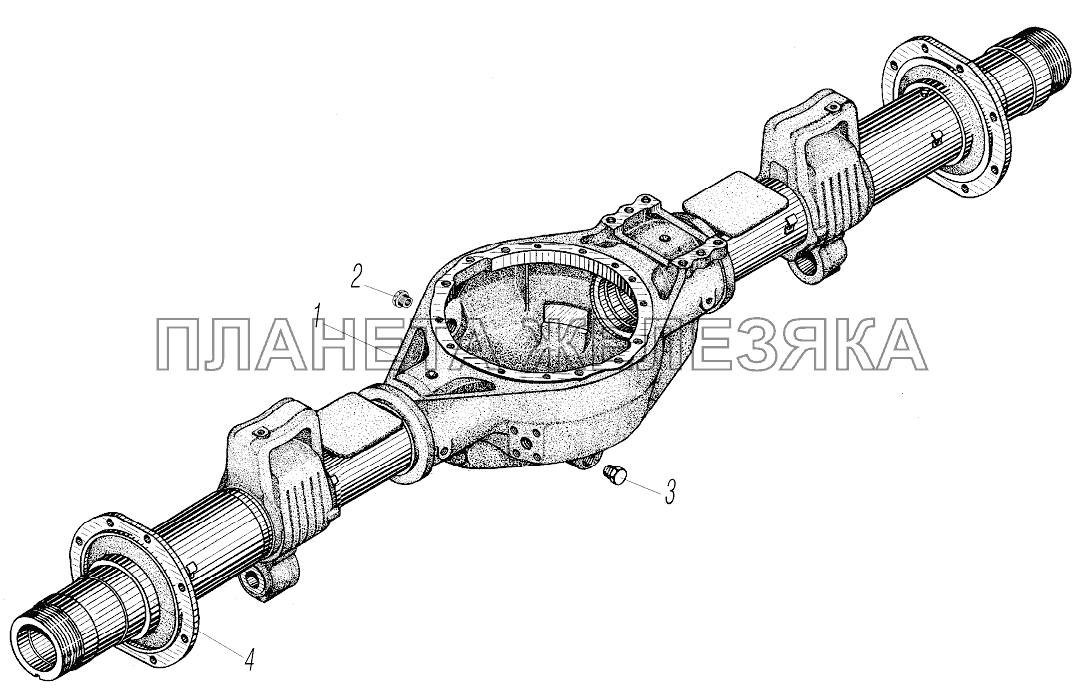 Картер заднего (среднего) моста УРАЛ-4320-1151-59