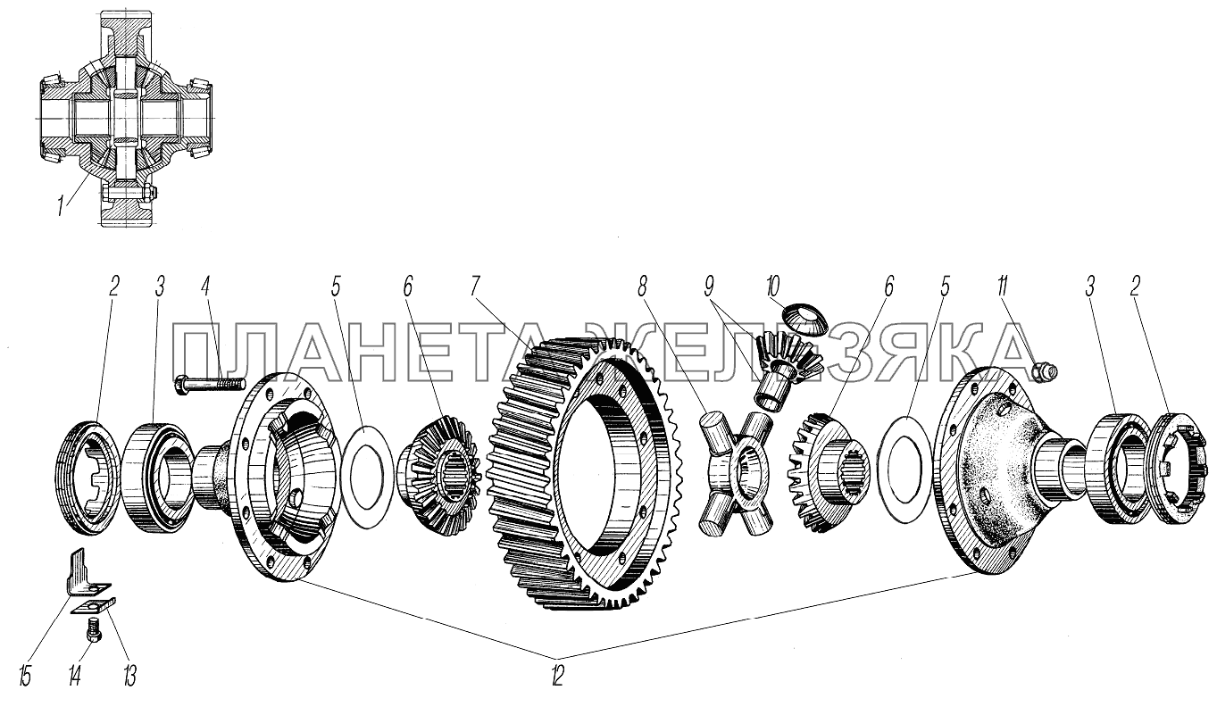 Дифференциал переднего моста УРАЛ-4320-1151-59