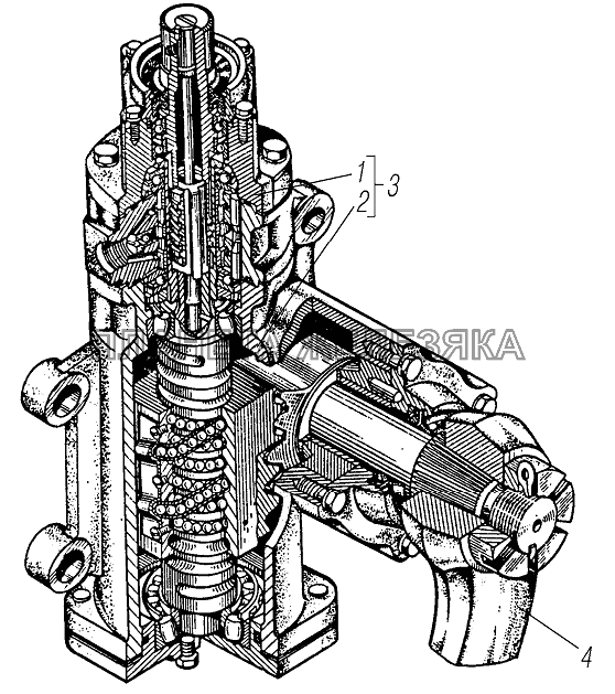 Механизм рулевой с распределителем и сошкой УРАЛ-4320-1951-58