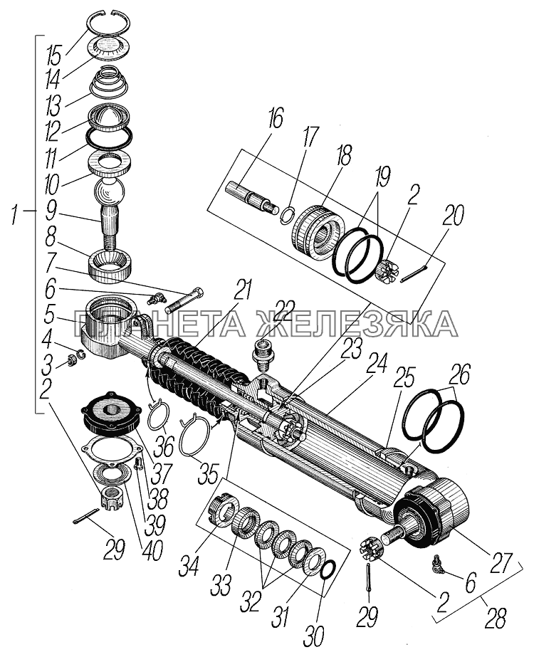 Усилительный механизм УРАЛ-4320-0971-58