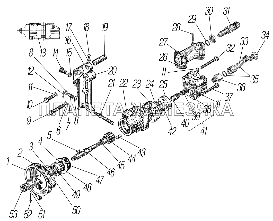 Насос гидроусилителя руля УРАЛ-4320-1951-58