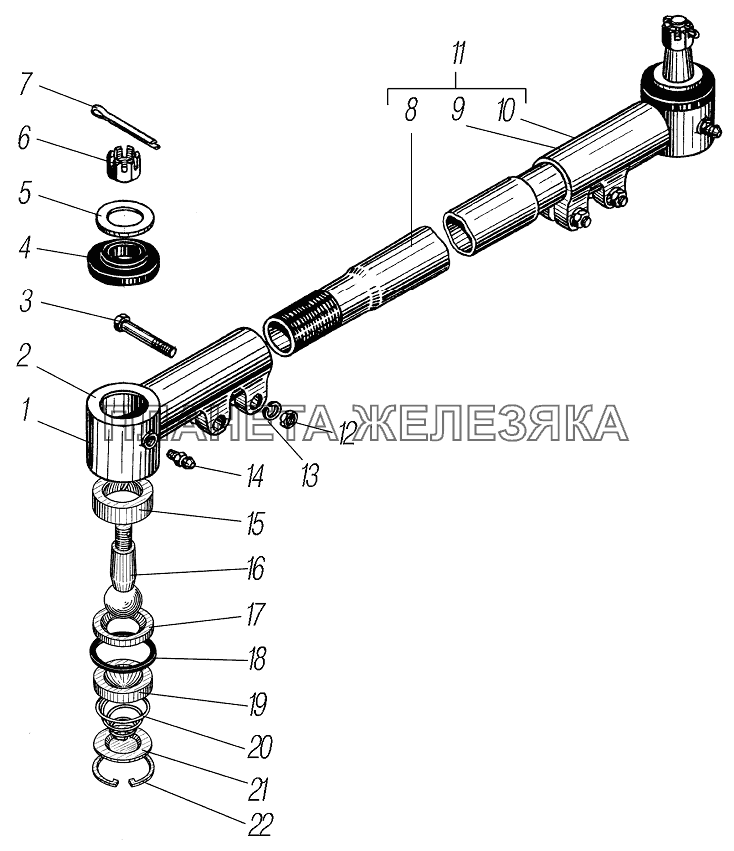 Тяга рулевой трапеции УРАЛ-4320-1951-58