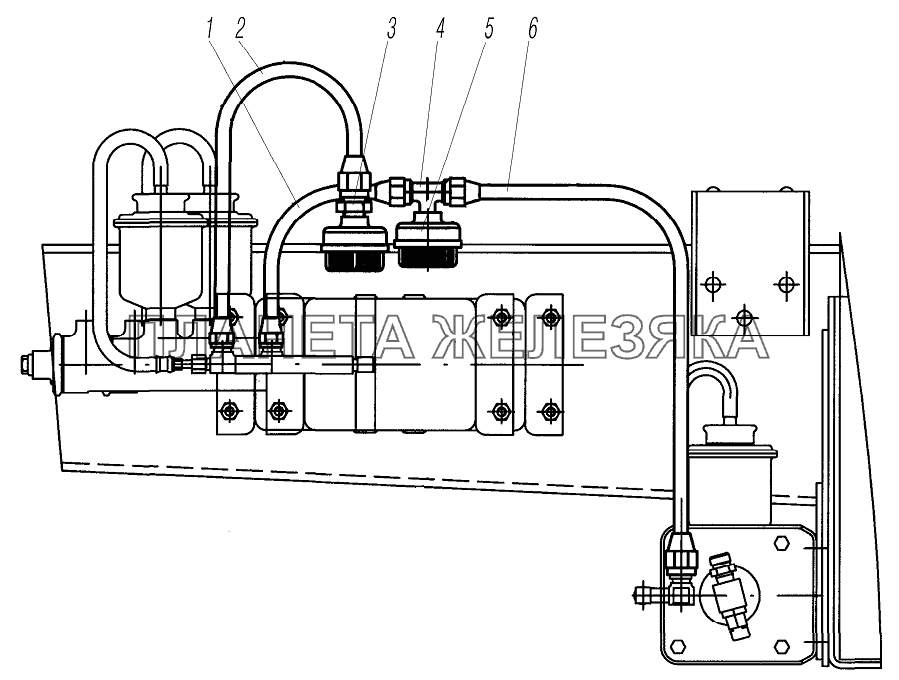 Установка фильтров герметизации пневмоусилителей УРАЛ-4320-1951-58