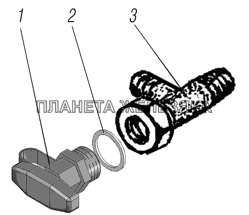 Установка клапана контрольного вывода УРАЛ-4320-1951-58