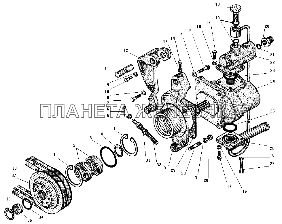 Насос гидроусилителя УРАЛ-532301