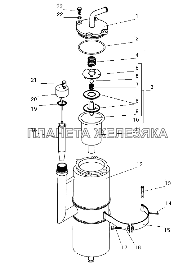 Бак масляный рулевого механизма УРАЛ-532301