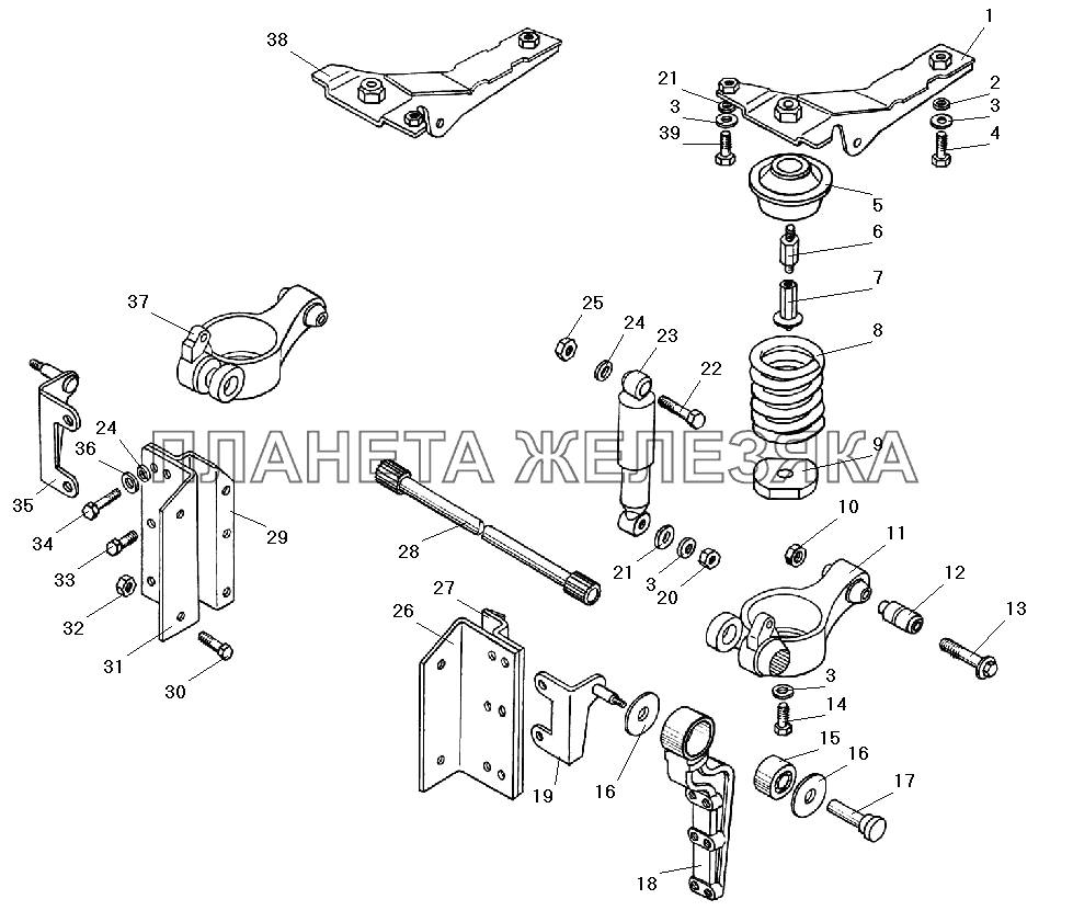 Опора кабины передняя УРАЛ-532301