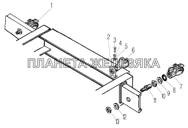 Установка соединительных головок для автомобилей Урал 532361 и 532362 УРАЛ-532361