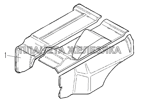 Изоляция мотоотсека наружная для автомобилей с двигателем ЯМЗ-7601 УРАЛ-532361