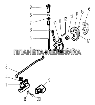 Замок двери УРАЛ-532361