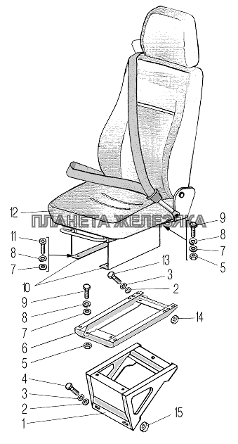 Сиденье пассажира УРАЛ-532361