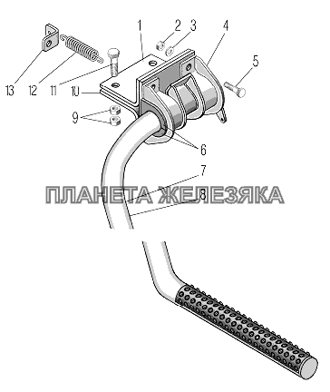 Установка дополнительной подножки УРАЛ-532361