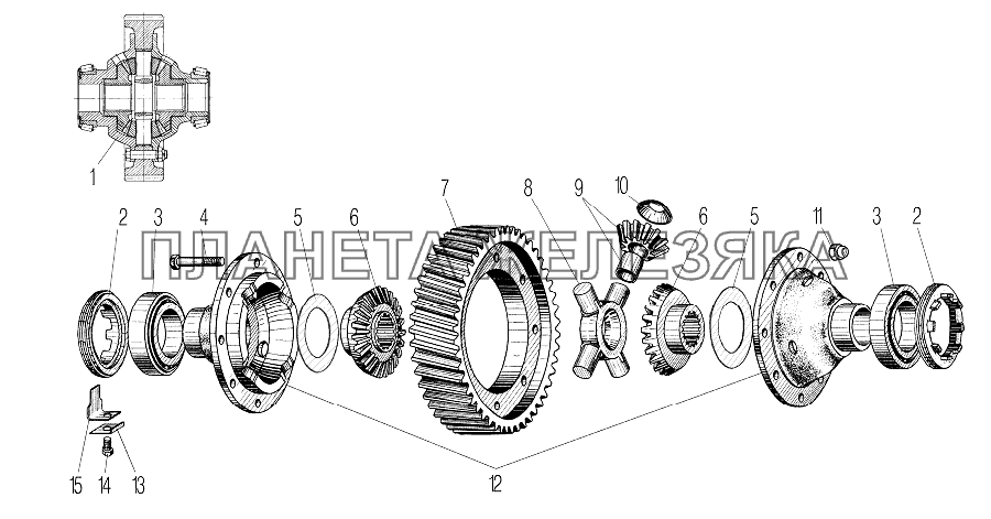 Дифференциал передних мостов УРАЛ-532361