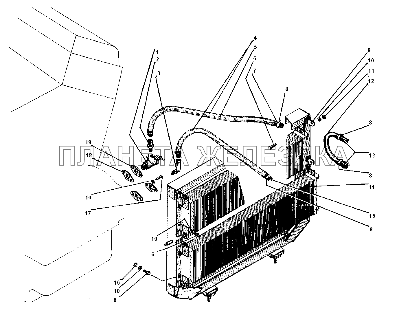 Масляный радиатор УРАЛ-5557-31