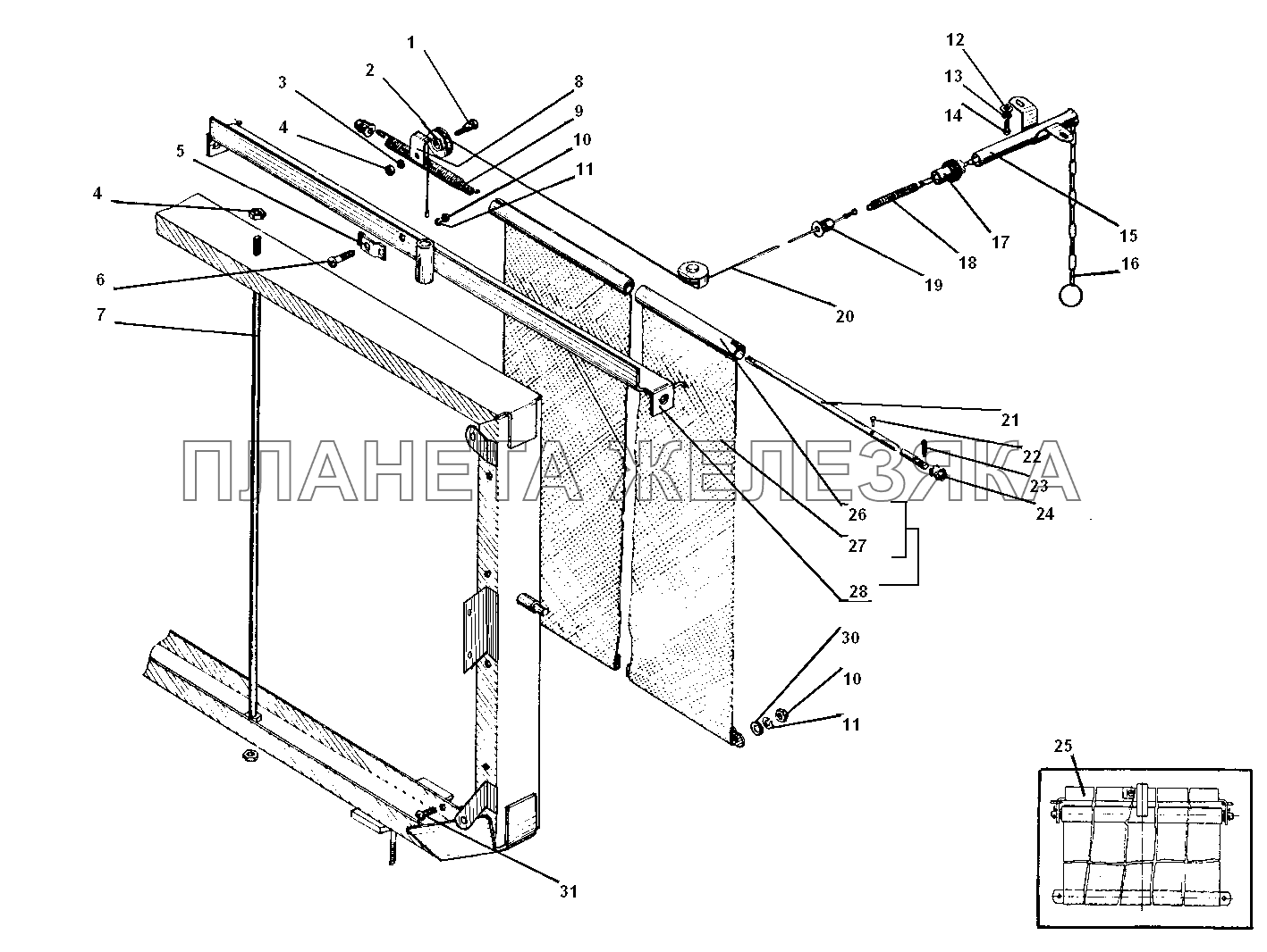 Штора радиатора УРАЛ-5557-31