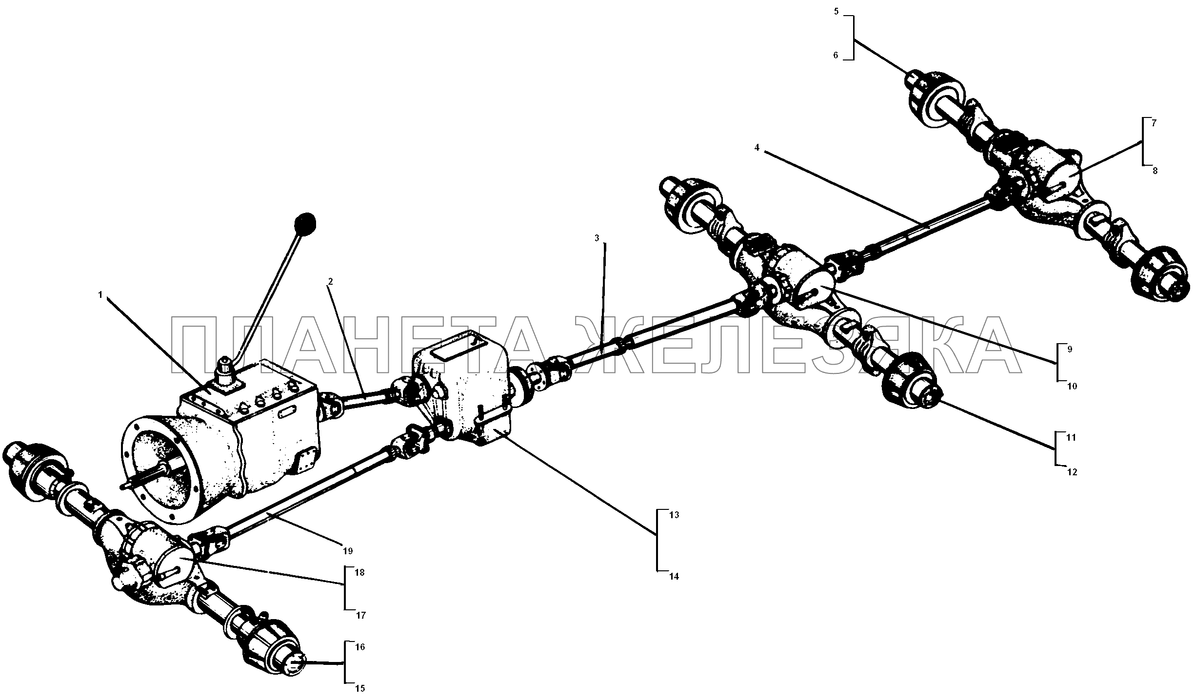 Карданная передача УРАЛ-5557-31