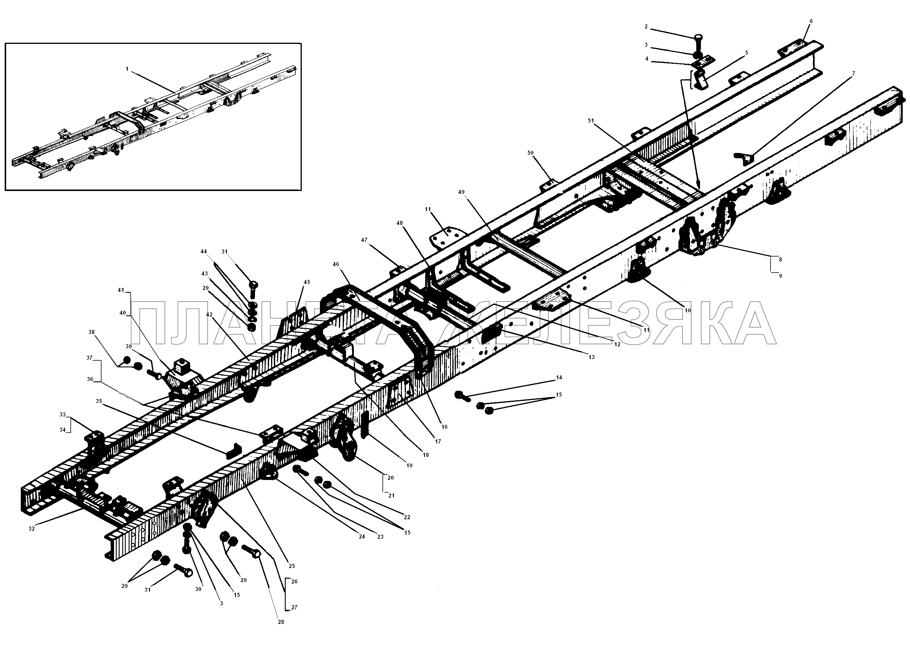 Рама УРАЛ-5557-31