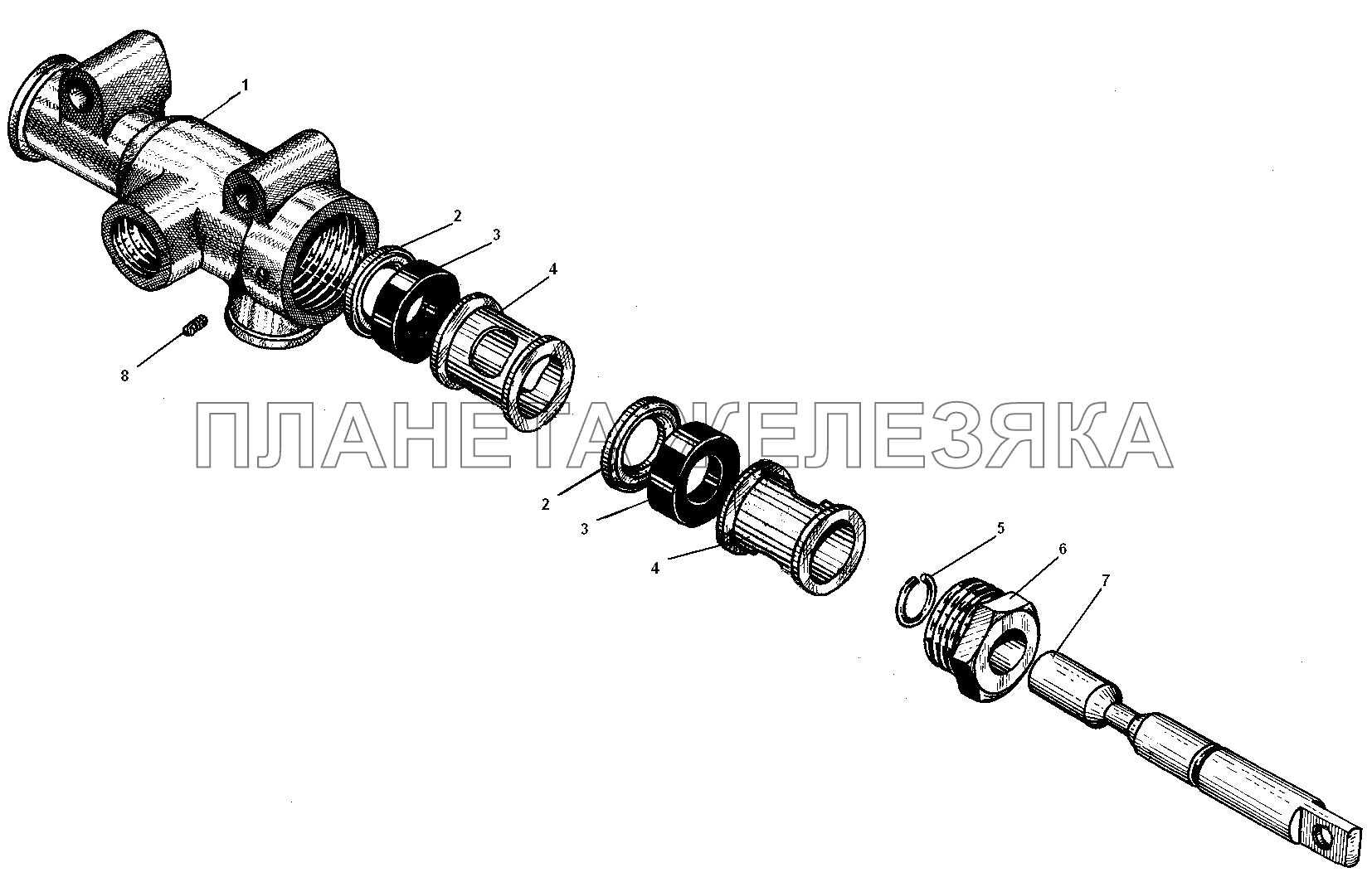 Кран управления давлением УРАЛ-5557-31