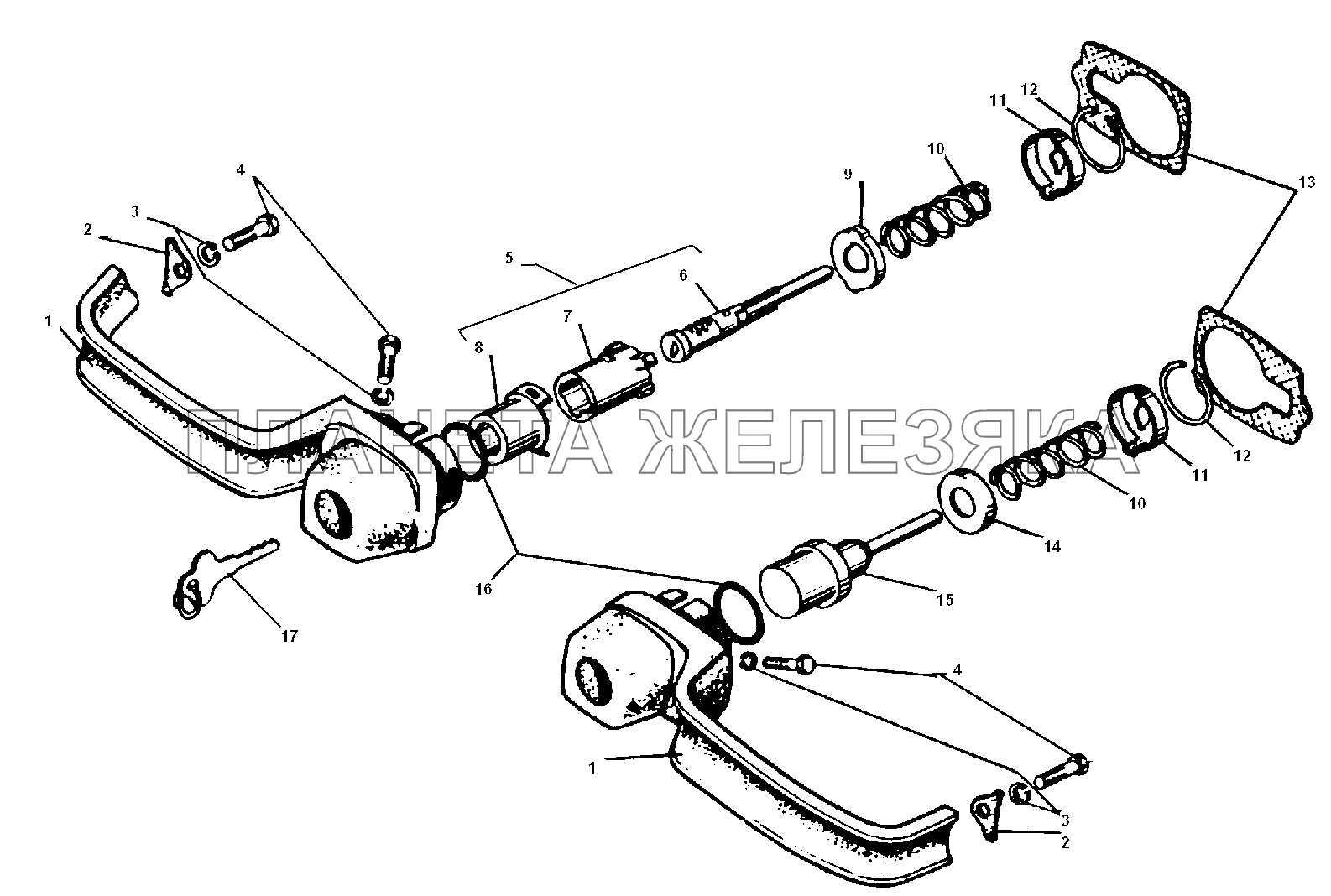 Ручки двери УРАЛ-5557-31