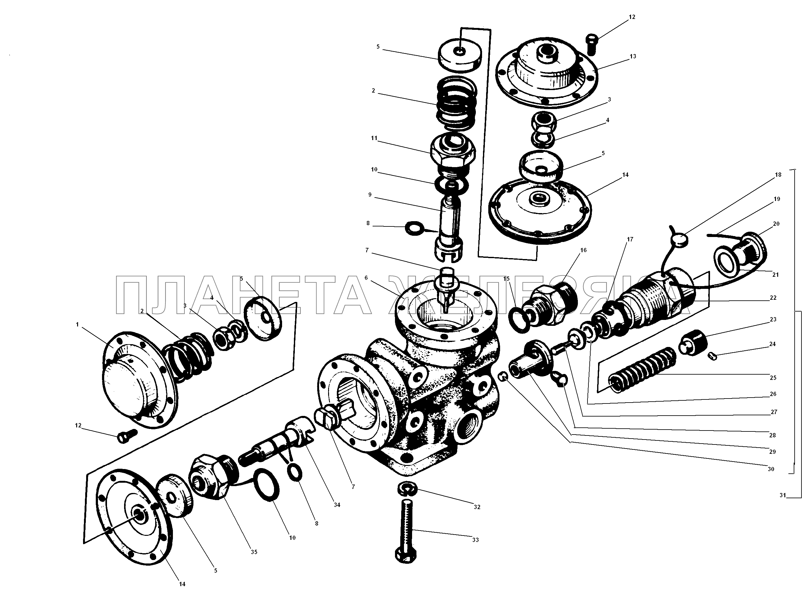 Кран управления УРАЛ-5557-31