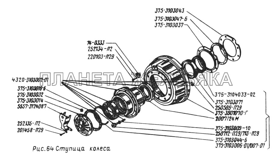 Ступица колеса УРАЛ-5557