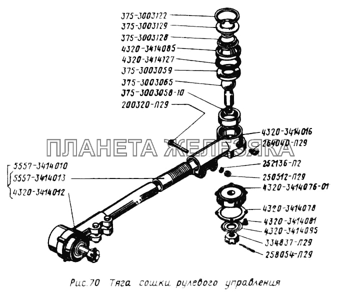 Тяга сошки рулевого управления УРАЛ-5557