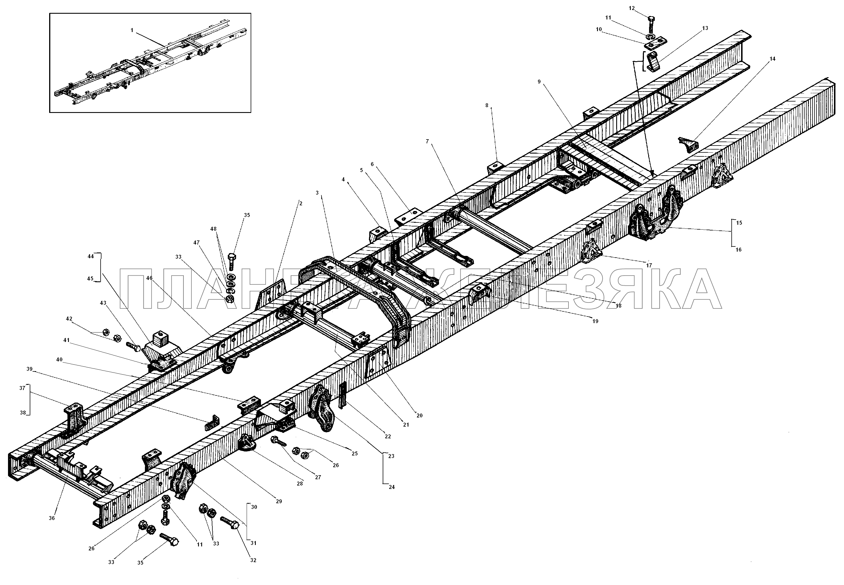 Рама УРАЛ-55571-30