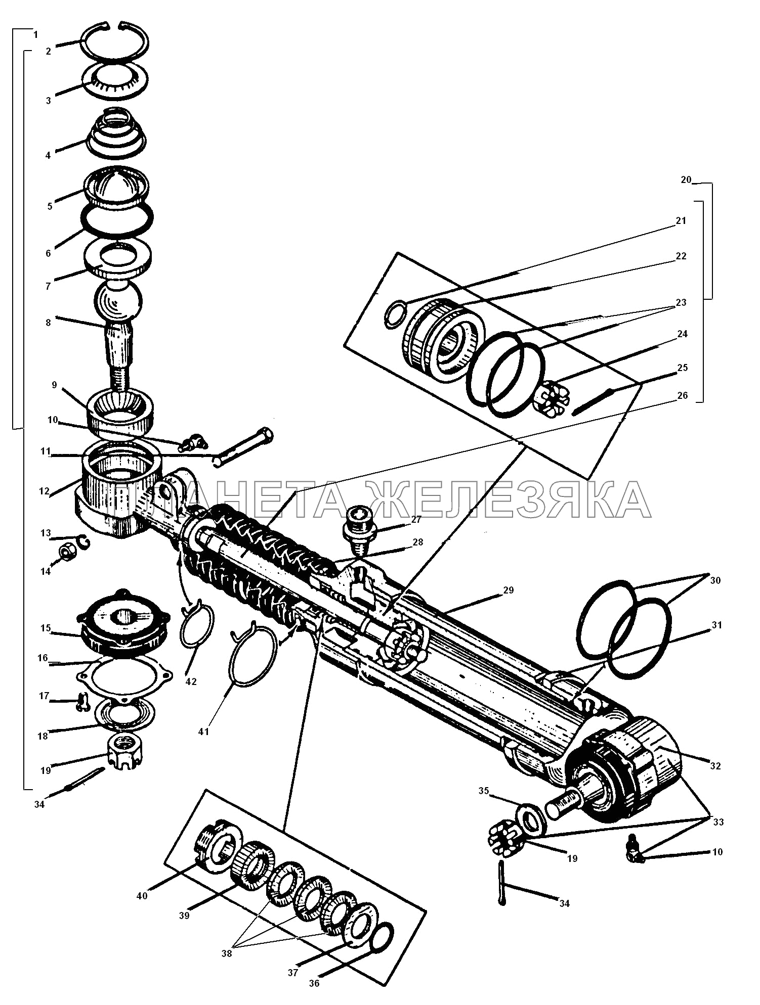 Усилительный механизм УРАЛ-55571-30
