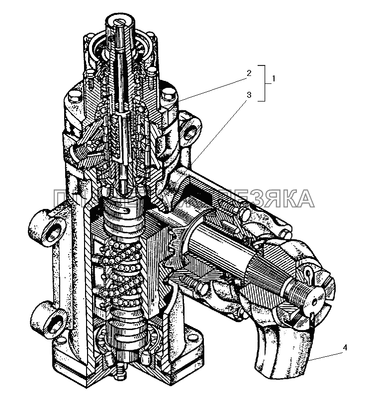 Механизм рулевой 55557Я-3400020 с распределителем УРАЛ-55571-40