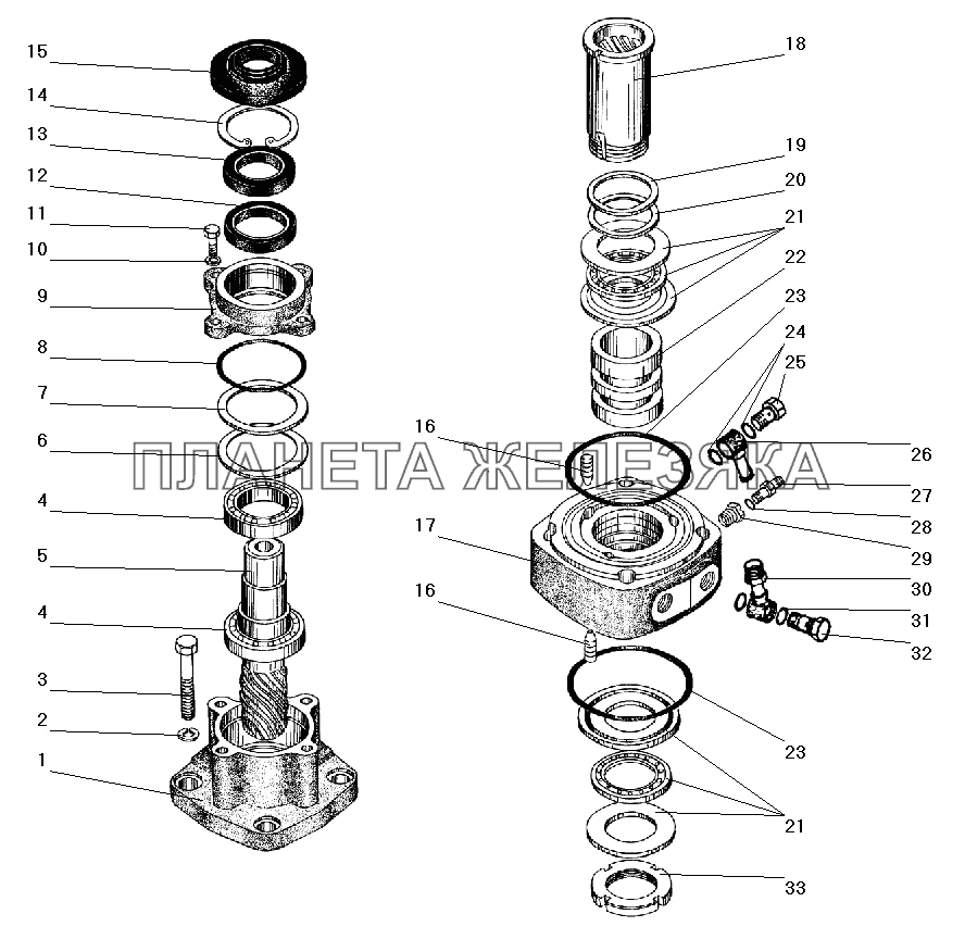 Распределитель гидроусилителя рулевого механизма 55557Я-3400020 УРАЛ-55571-40