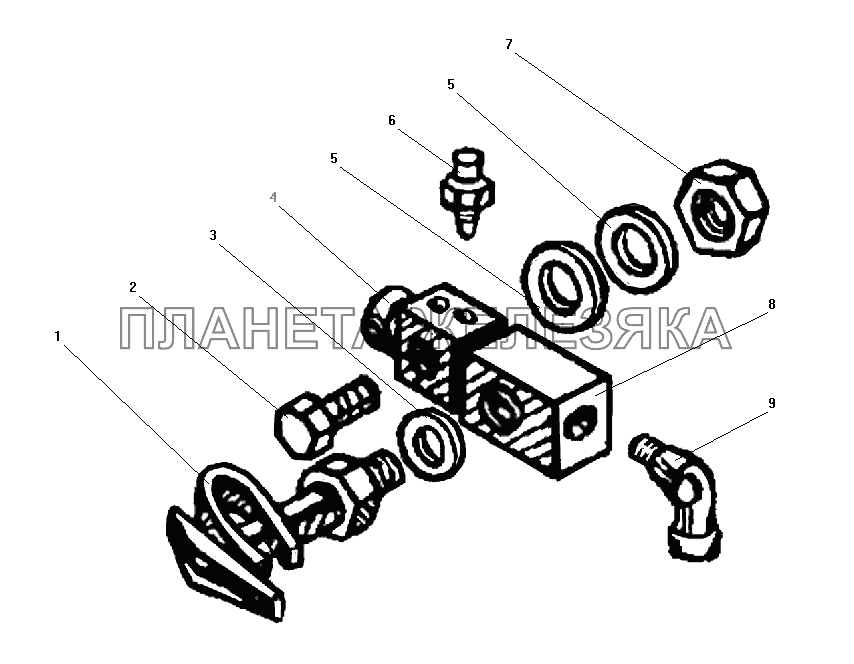 Установка крестовины разбора воздуха УРАЛ-55571-40