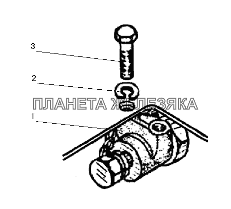 Установка буксирного клапана УРАЛ-55571-40