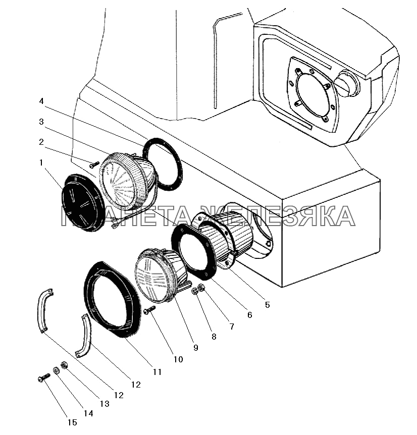 Фара УРАЛ-55571-40