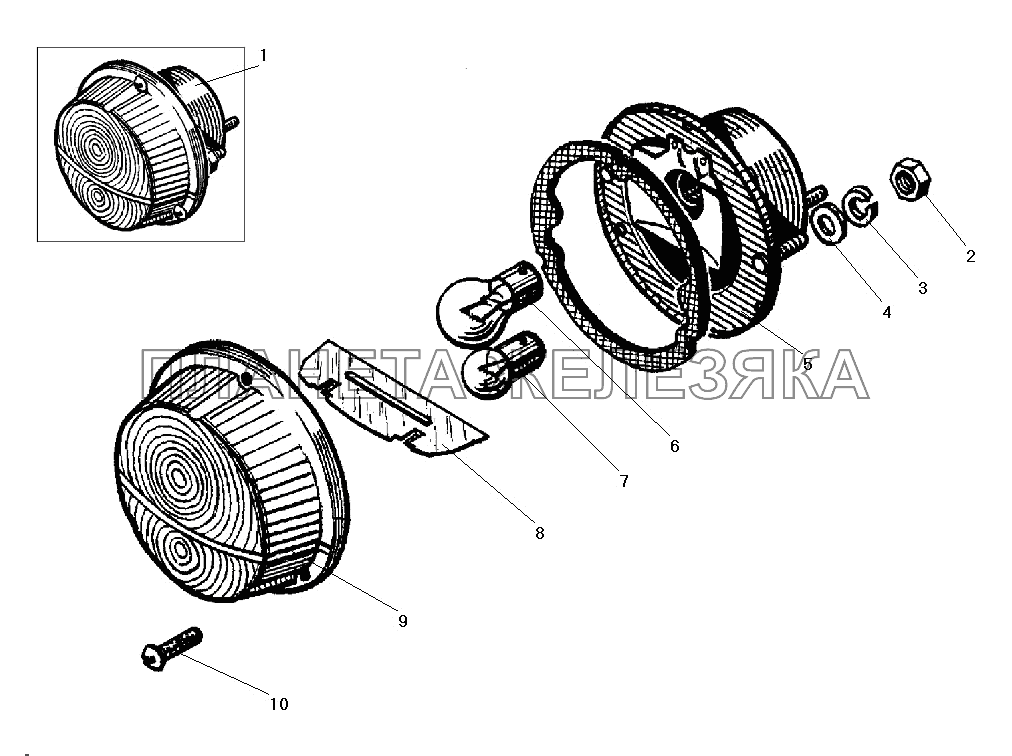 Фонарь передний УРАЛ-55571-40