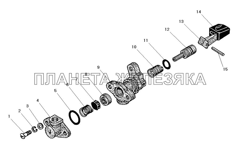 Кран пневмоуправления УРАЛ-55571-40