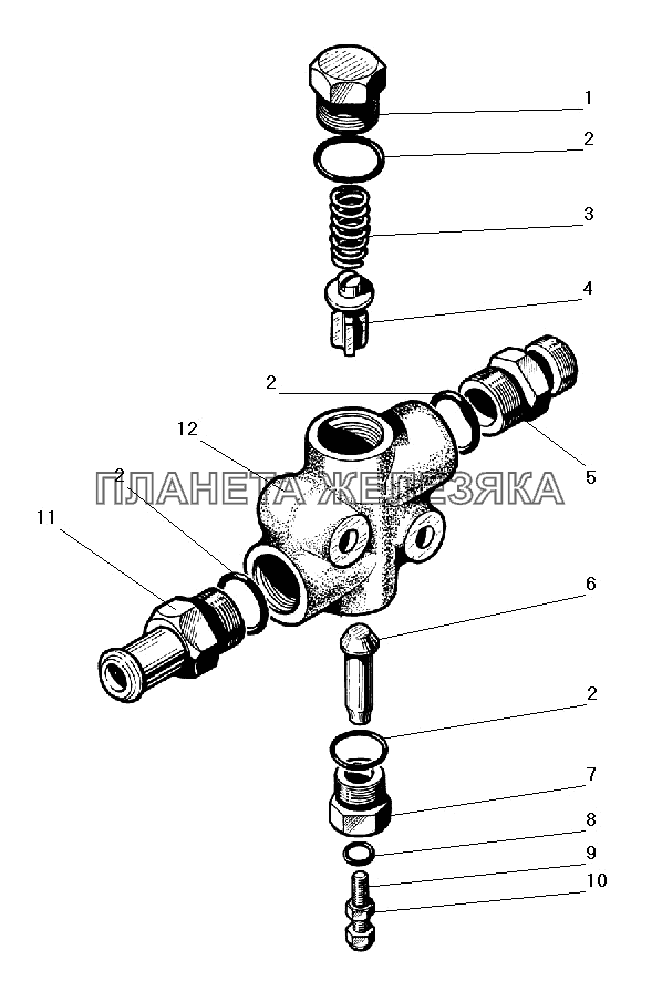 Ограничительный клапан УРАЛ-55571-40