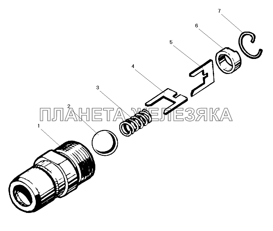 Правый корпус разрывной муфты УРАЛ-55571-40