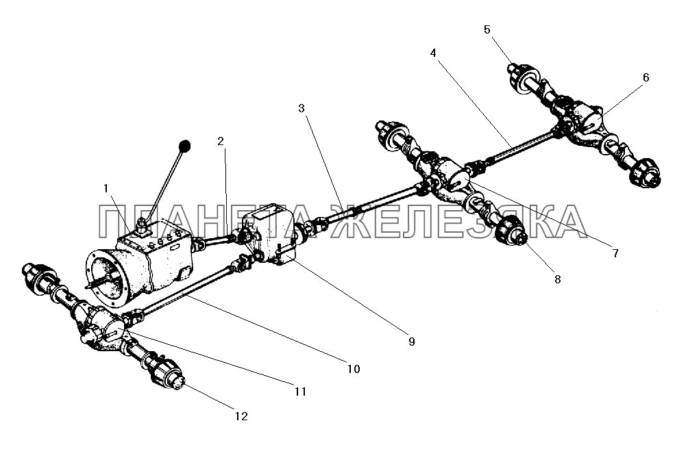 Карданная передача УРАЛ-55571-40