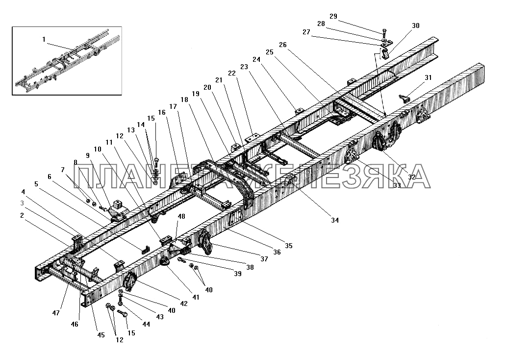 Рама автомобиля УРАЛ-55571-40