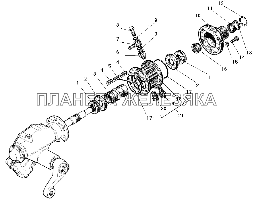 Клапан управления усилительным механизмом УРАЛ-5557-40