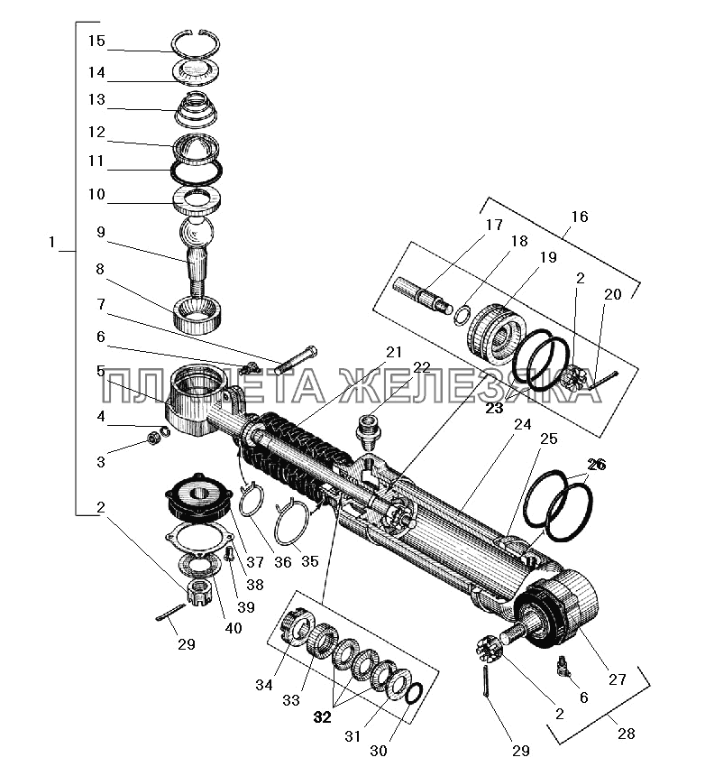 Усилительный механизм УРАЛ-5557-40