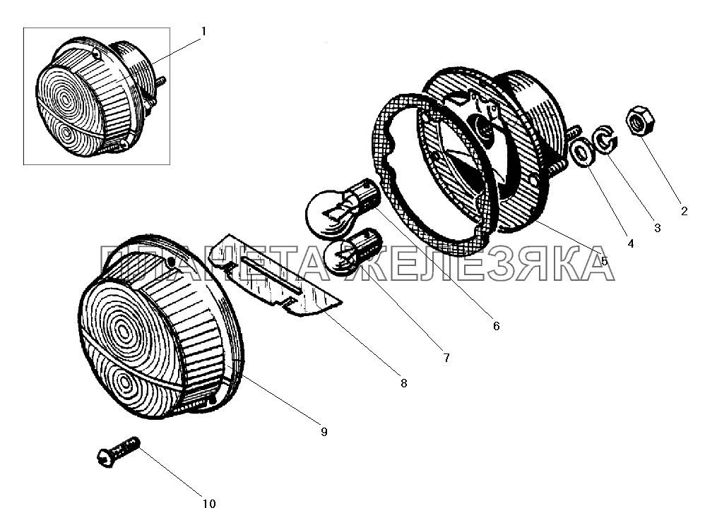 Фонарь передний УРАЛ-5557-40