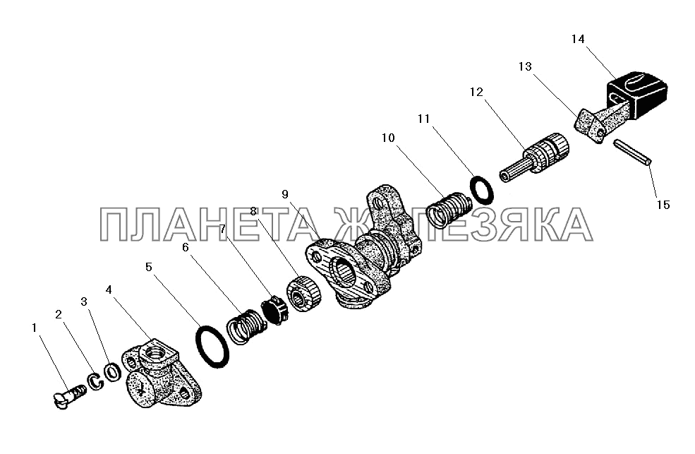 Кран пневмоуправления УРАЛ-5557-40