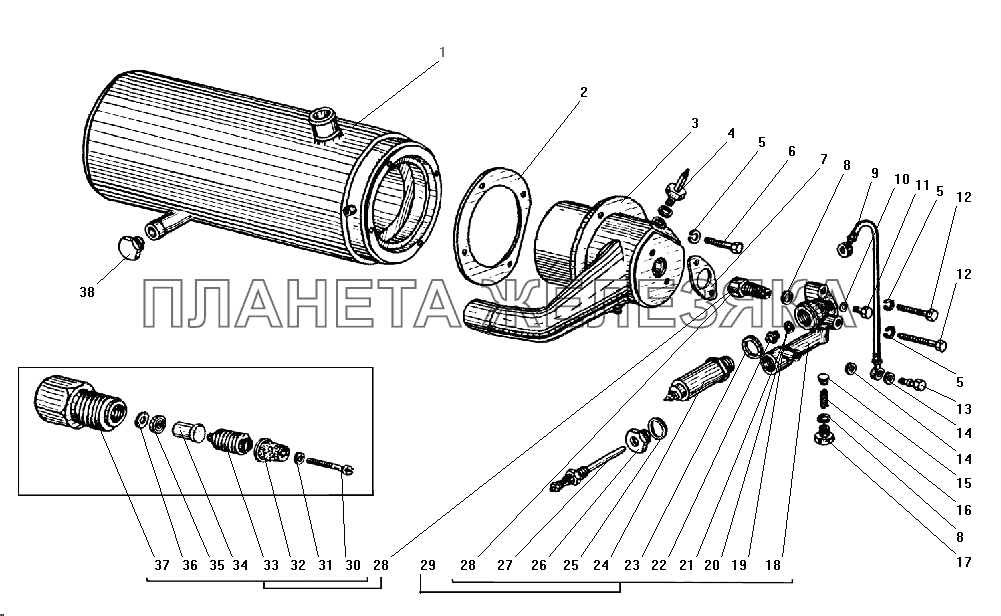 Котел предпускового подогревателя УРАЛ-5557-40