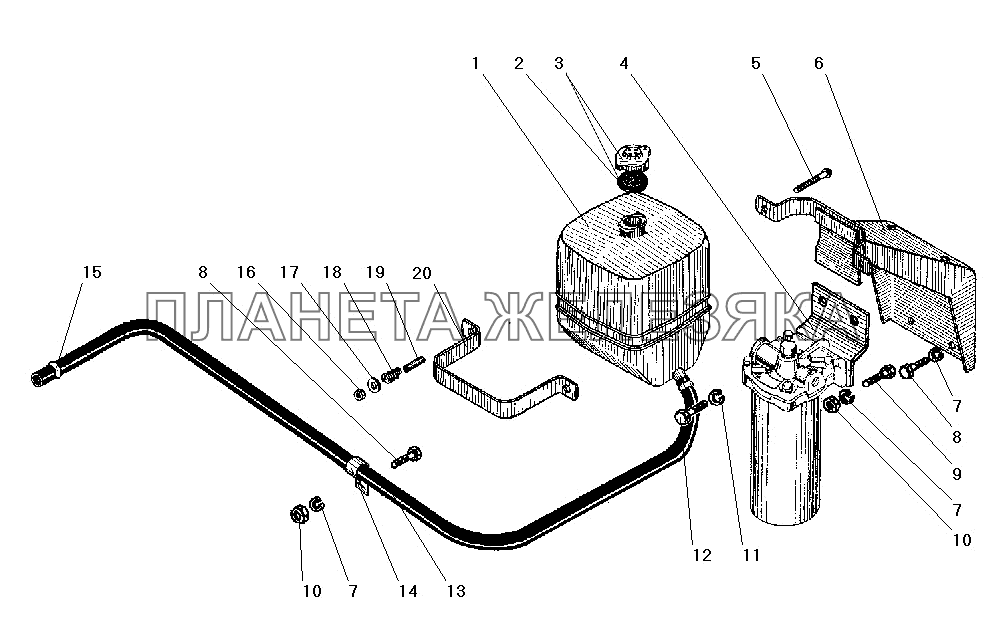 Расширительный бачок УРАЛ-5557-40