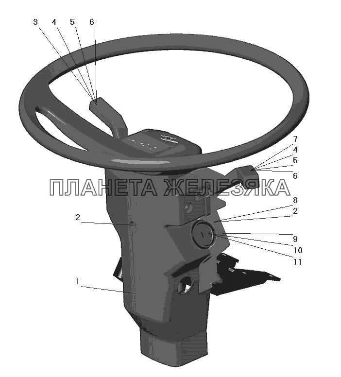 Установка замка зажигания УРАЛ-63674