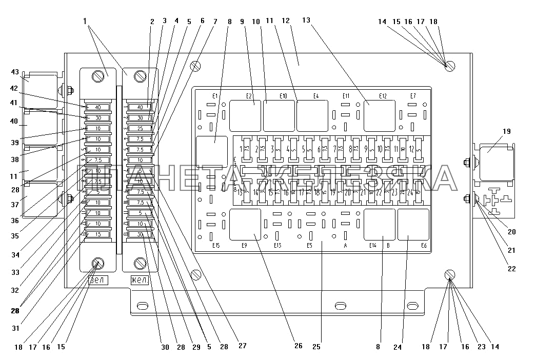 Коммутационный блок УРАЛ-63674